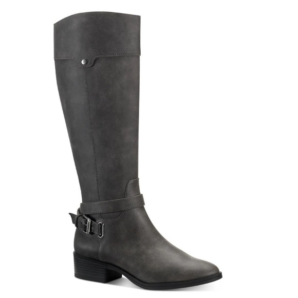 Style & Co. Womens Bennon Zipper Block Heel Knee-High Boots - Picture 1 of 4